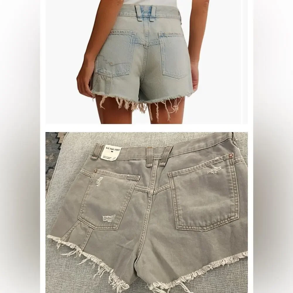 NWT Free People Now or Never distressed Denim Short, 31